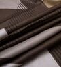 Brown Geometric 400 TC Cotton Double Queen Size Bedsheet With 2 Pillow Covers