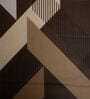 Brown Geometric 400 TC Cotton Double Queen Size Bedsheet With 2 Pillow Covers