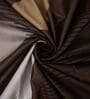 Brown Geometric 400 TC Cotton Double Queen Size Bedsheet With 2 Pillow Covers