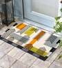 Multicolor Geometric Coir 30 x 18 Inches Anti Skid Door Mat