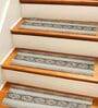 Brown Traditional Cotton 28x8 Inches Antiskid Stair Mats (1Pc)