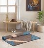 Brown Geometric Hand Woven 6 Ft X 4 Ft  Dhurrie