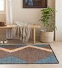 Brown Geometric Hand Woven 6 Ft X 4 Ft  Dhurrie