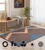 Brown Geometric Hand Woven 6 Ft X 4 Ft  Dhurrie