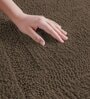 Brown Geometric Microfibre 24x16 Inches  Bath Mat