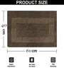 Brown Geometric Microfibre 24x16 Inches  Bath Mat