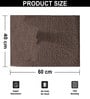 Brown Geometric Microfibre 24x16 Inches  Bath Mat