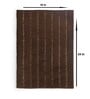 Brown Geometric Microfibre 24x16 Inches AntiSkid Bath Mat