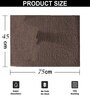 Brown Geometric Microfibre 30x18 Inches  Bath Mat