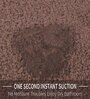 Brown Geometric Microfibre 30x18 Inches  Bath Mat