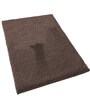 Brown Geometric Microfibre 30x18 Inches  Bath Mat
