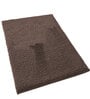 Brown Geometric Microfibre 35x24 Inches  Bath Mat