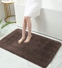 Brown Geometric Microfibre 35x24 Inches  Bath Mat