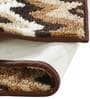 Brown Geometric Polyester AntiSkid Bathmat