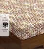 Brown Geometric Printed Fitted Bedsheet for 72 x 78 Inches Mattress with 6 Inch Depth
