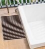Brown Geometric PVC 28x16 Inches Antiskid Shower Bath Mat
