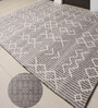 Brown Geometrical Pet 6X5 Feet Hand Tufted Carpet