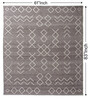 Brown Geometrical Pet 6X5 Feet Hand Tufted Carpet
