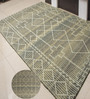 Brown Geometrical Pet 8X5 Feet Hand Tufted Carpet