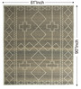 Brown Geometrical Pet 8X5 Feet Hand Tufted Carpet