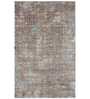 Brown Geometrical Polypropylene 5 ft x 7 ft Machine Made Carpet