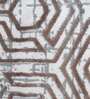 Brown Geometrical Polypropylene 5 ft x 7 ft Machine Made Carpet