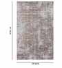 Brown Geometrical Polypropylene 5 ft x 7 ft Machine Made Carpet