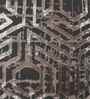Brown Geometrical Polypropylene 5 ft x 7 ft Machine Made Carpet