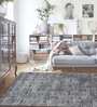 Brown Geometrical Polypropylene 6 ft x 9 ft Machine Made Carpet