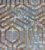 Brown Geometrical Polypropylene 8 ft x 10 ft Machine Made Runner