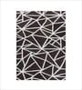 Brown Geometrical Wool 4 ft x 6 ft Hand Tufted Carpet