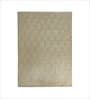 Brown Geometrical Wool 4 ft x 6 ft Hand Tufted Carpet