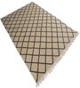 Brown Geometrical Wool 7X5 Feet Hand Woven Carpet