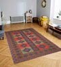 Multicolor Geometrical Wool and Cotton 5 x 8 Feet Hand tufted Carpet