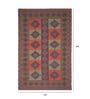 Multicolor Geometrical Wool and Cotton 5 x 8 Feet Hand tufted Carpet