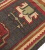 Brown Jute Geometrical 26 x 96 Inches Runner
