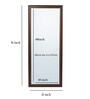 Brown Glass & Fiber Full Length Mirror