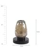 Solitaire Brown Glass Shade Table Lamp With Metal Base