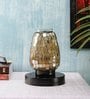 Solitaire Brown Glass Shade Table Lamp With Metal Base