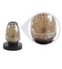 Solitaire Brown Glass Shade Table Lamp With Metal Base