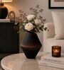 Brown Glass Artistic Aura Vase Small