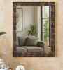 Brown Glass Bathroom Wall Mirror