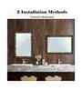 Brown Glass Bathroom Wall Mirror
