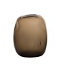 Brown Hand Blown Art Organic Contemporary Style Centerpiece Flower Glass Vase
