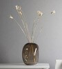 Brown Hand Blown Art Organic Contemporary Style Centerpiece Flower Glass Vase