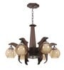 Mylo Brown Glass Shaded Chandelier