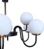 Central Brown Glass Globe Chandelier