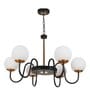 Magalie Brown Glass Globe Chandelier