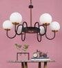 Magalie Brown Glass Globe Chandelier