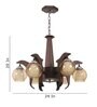 Mylo Brown Glass Shaded Chandelier